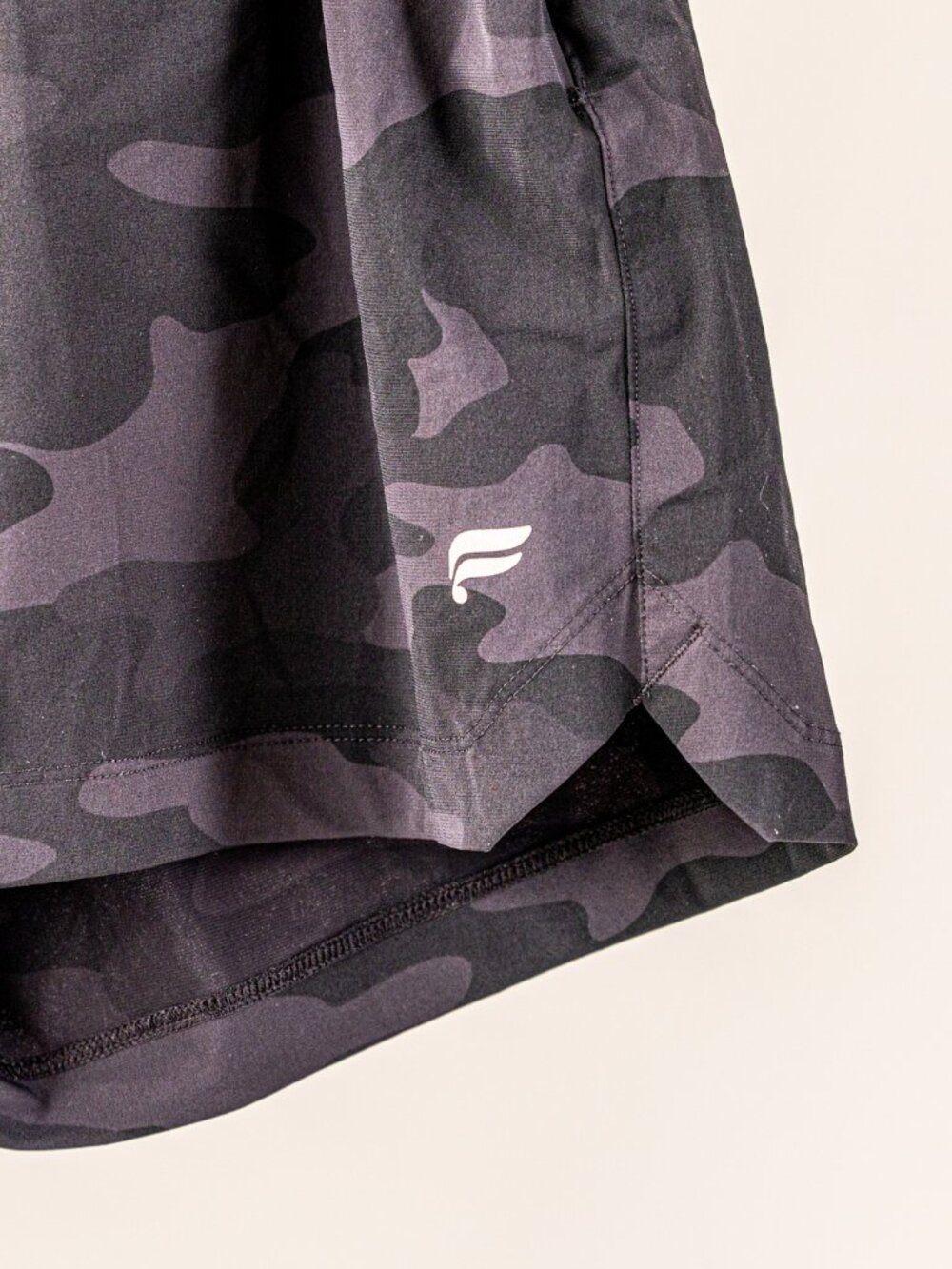 Fabletics 5" Inseam Unlined The One Men's Shorts. (Black Camouflage)